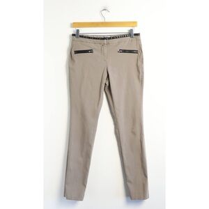 DKNY beige tan skinny trousers trendy modern office business casual 4 small work